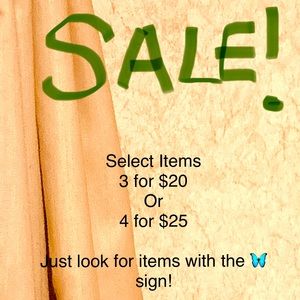 SALE! SALE! SALE!